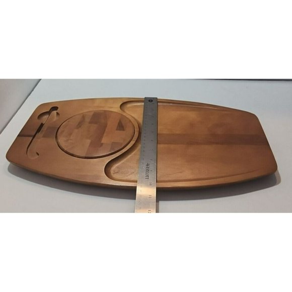 Vtg/Retro MCM Baribocraft Wooden Surfboard Cheese and Bread Serving Board 18" - Picture 12 of 12